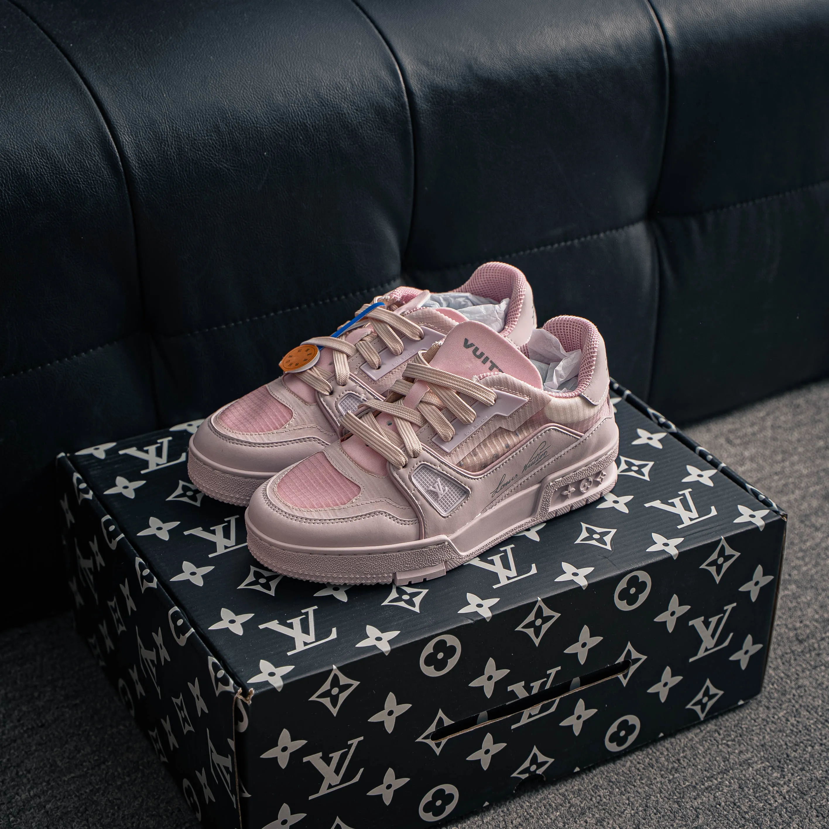 【YS 】 Premium LOUIS VUITTON Tilted Series｜2026 Breathable Series LV Tilted Low Sneakers Series Low-Top Retro Skate Shoes Men Shoes｜